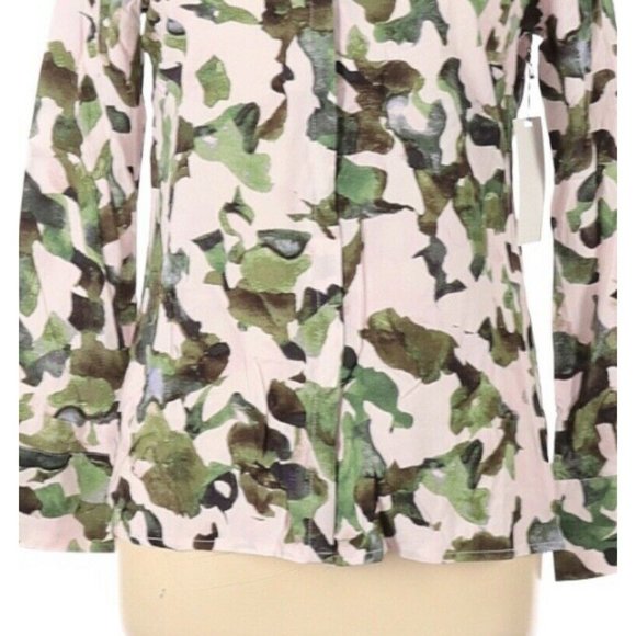 Crosby Blouse Top Button Up Pink Green large NEW - Picture 4 of 8